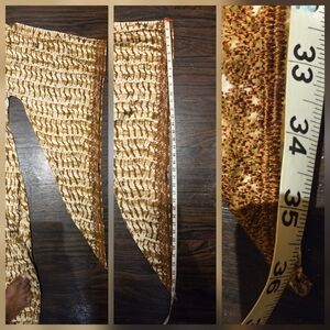 New York & Company Gold and Cream Patterned Fabric